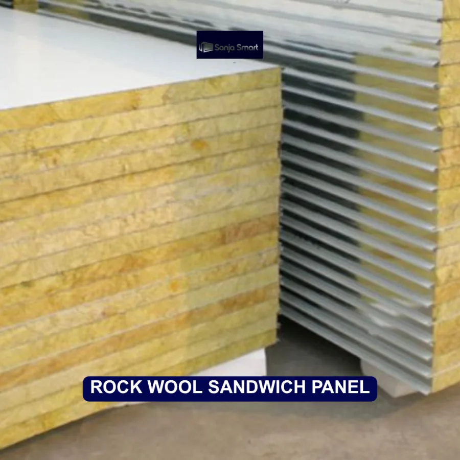 Painel sanduíche de lã de rocha